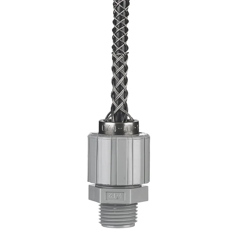 WIRING 074011336 Deluxe Cord Grip Straight Male Non-Metallic .500-.625 3/4 Thread