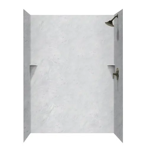 SWAN SK-366296-131-TUNDRA Solid Surface Shower Wall Surround