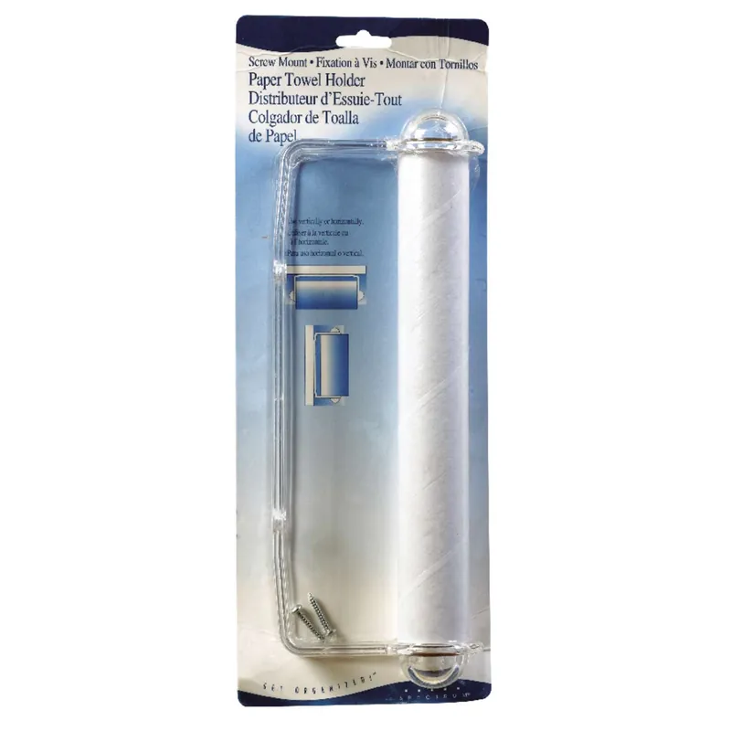 SPECTRUM 40250 Clear Plastic Paper Towel Holder