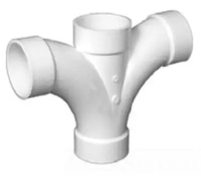 CHARLOTTE PIPE AND FOUNDRY PVC005001000 PVC Double Fixture Tee