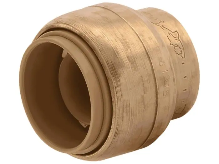 SHARK U512LF End Stop, Push-to-Connect Brass