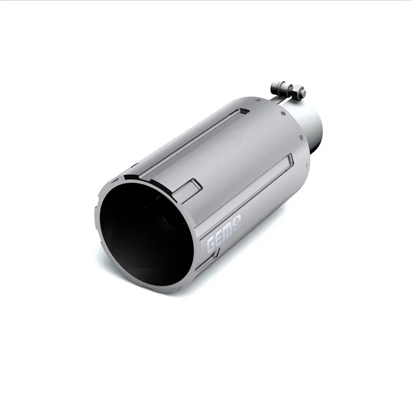 Approved B00275 Round Clamp-On Chrome Billet Exhaust Tip