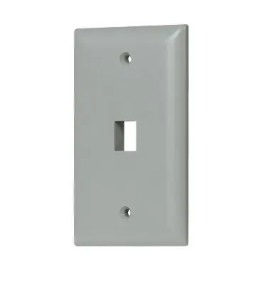 OnQ WP3401-GY 1-Gang 1-Port Gray Wall Plate