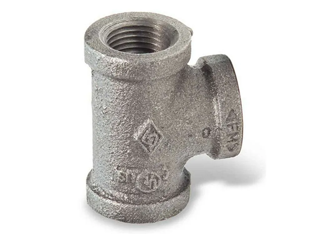 Malleable 520-600 Malleable Black Iron Tee 1/8 Female x Female x Female