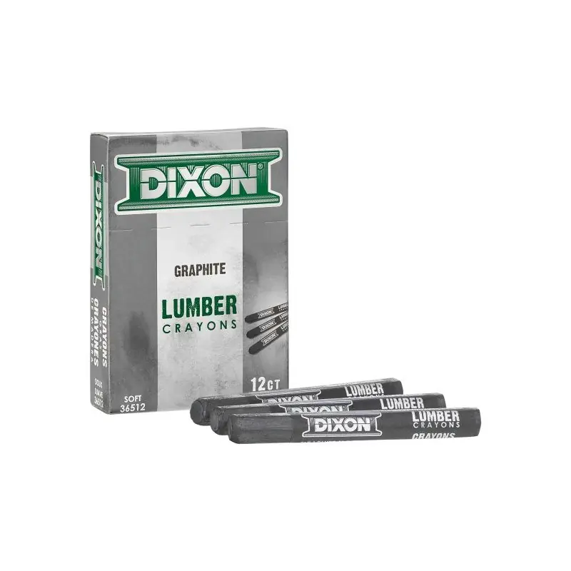 Dixon Ticonderoga 36512 Lumber Crayon Soft Graphite Black