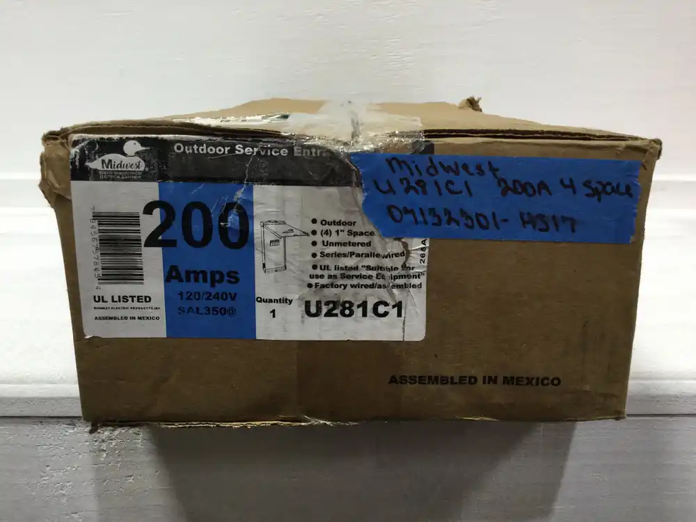 MIDWEST TOOL U281C1 Unmetered Service Entrance Equipment 200 AMP Surface Mount