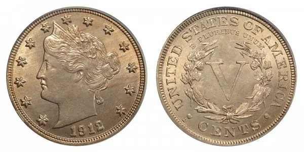 LIBERTY 001912 Liberty Head V Nickel
