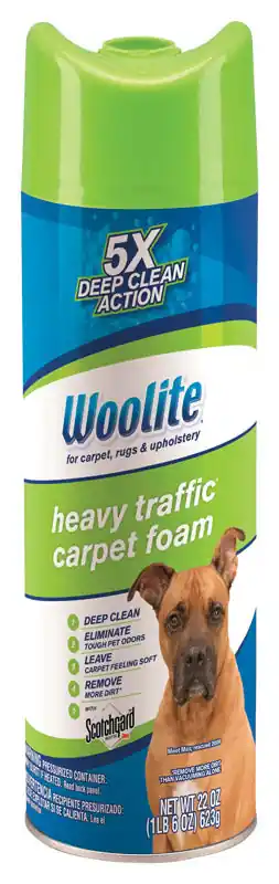 Woolite 0820 Heavy Traffic Foam Carpet Cleaner 22 oz
