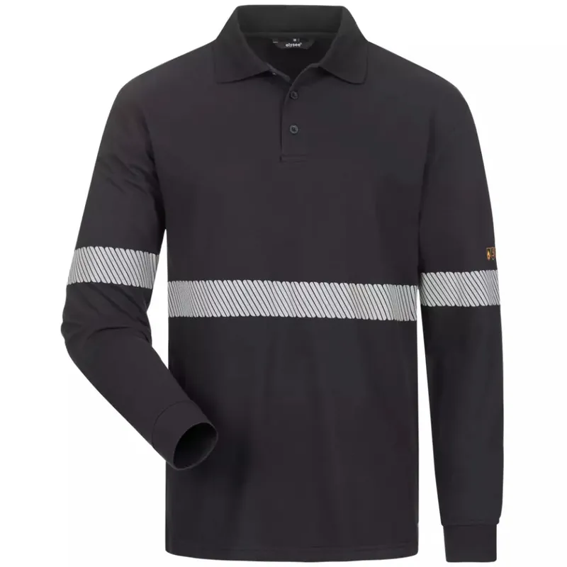 PRODUCTS 23407OMN Navy Blue Long Sleeve Multi-Risk Polo Shirt