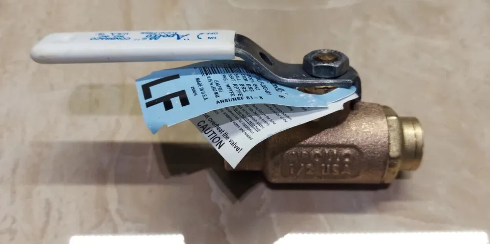 PARKER 70LF20301 Low Lead Bronze Ball Valve Solder 1/2 Inch