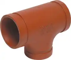 GRUVLOK 0390119725 7061 4X4X21/2 Galvanized Grooved Reducing Tee