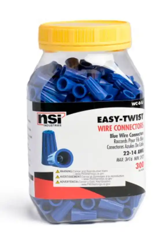 GLOBAL WN-2J Wire Nut, Blue, 22-14 AWG, Jar of 300
