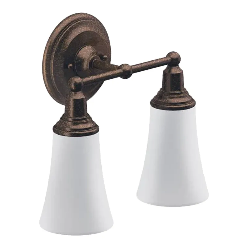 Moen YB8262ORB Rothbury Two-Light Bath Fixture Oil Rubbed Bronze