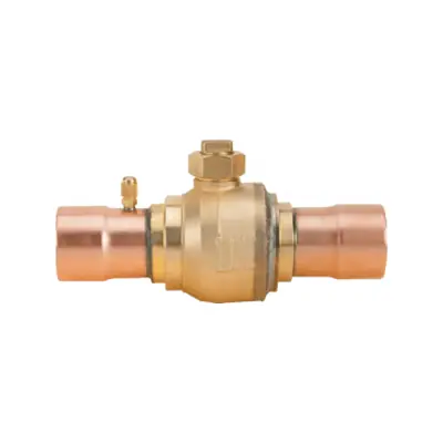 Superior Refrigeration 587WAS-14ST Ball Valve, 7/8 ODS with Access Fitting