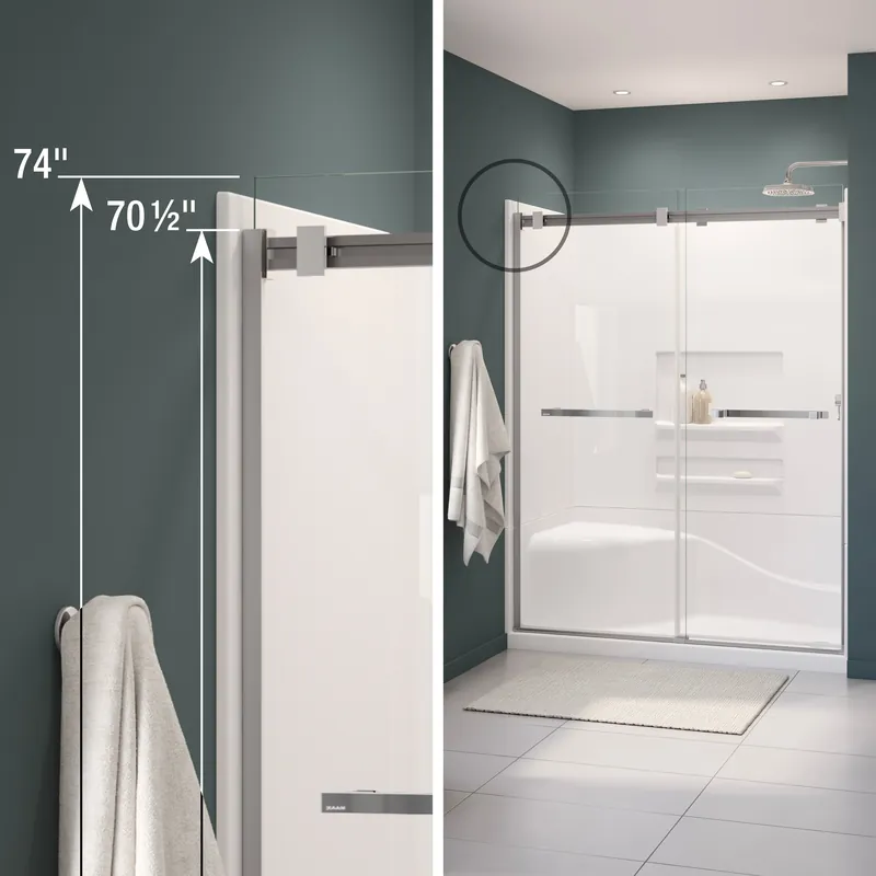 MAAX BATH 136272-900-305-000 Duel 56-58 ½ x 70 ½-74 in. Bypass Shower Door 136272-900-305-000