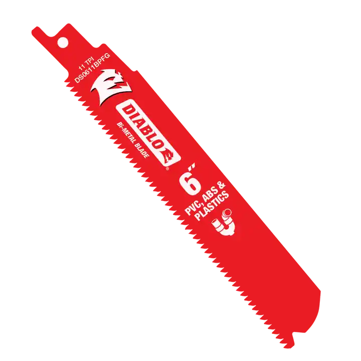 FREUD DS0611BPFG5 6-Inch 11 TPI Bi-Metal Reciprocating Saw Blade for Plastics (5-Pack)