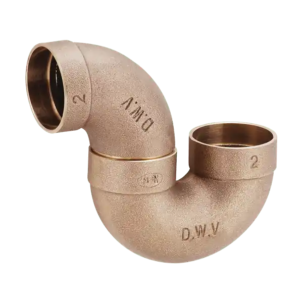 DWV Copper Fittings PTRAP07W 1-1/2 DWV P Trap CXC With Cleanout