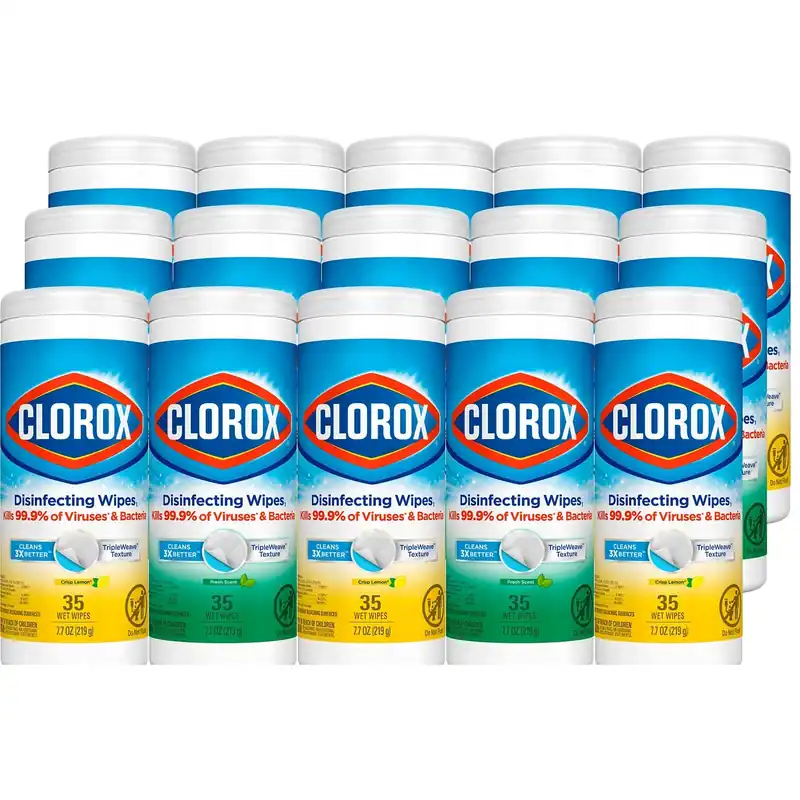 Clorox 30112 Disinfecting Wipes Fresh Scent/Citrus Blend 35 Wipes/Canister