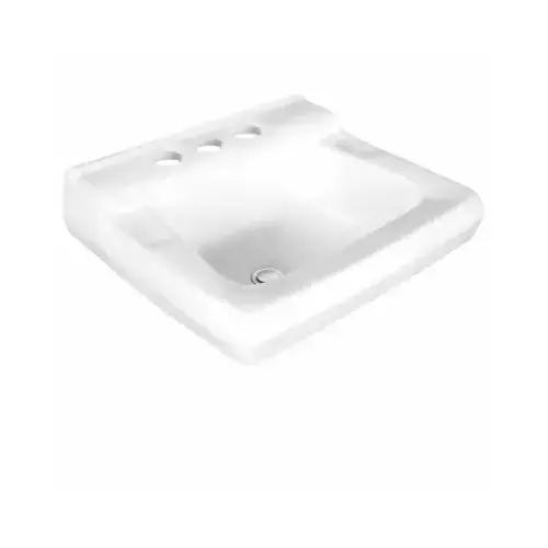 Mansfield 1918WHITE Commercial Lavatory Sink Wall Mount 20-1/2 x 17-5/8 In.