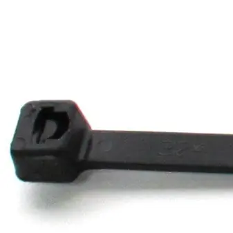 Nelco N-4-18-0-C Miniature Heat Stabilized Black Nylon Cable Ties