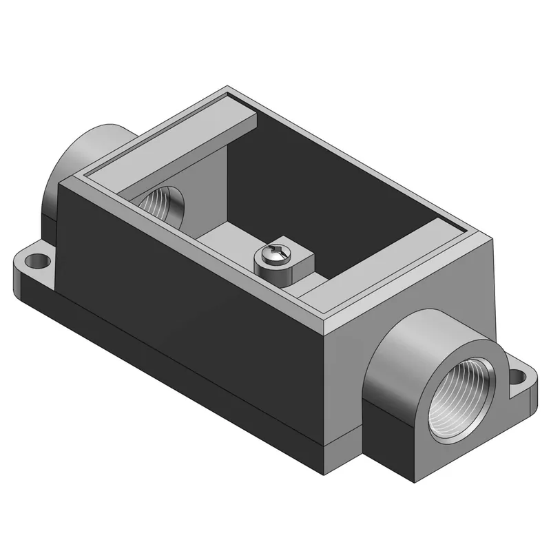 Thomas and Betts FSC1-TB Type FSC Feed-Through Shallow Style Cast Device Box