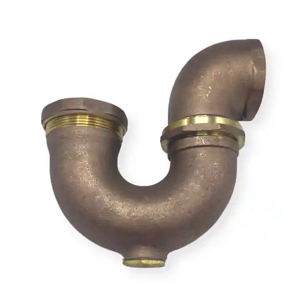 2'' X 1 1/2'' Rough Brass L.A. Trap With Cleanout