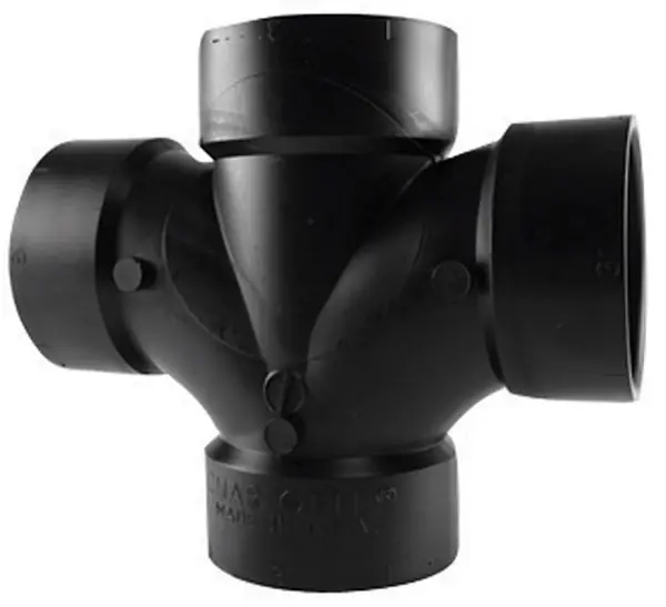 CHARLOTTE PIPE AND FOUNDRY ABS004281000 3 Inch All Hub Double Sanitary ABS Waste & Vent Tee