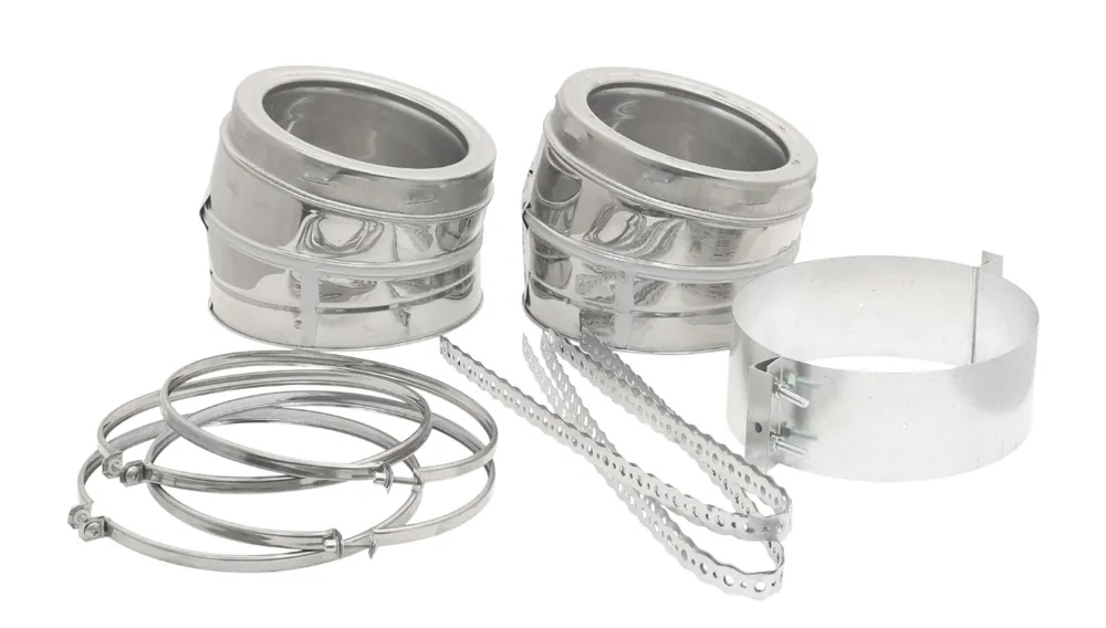 HART & COOLEY 8TLCEK30 8-Inch All Fuel Vent Insulated 30-Degree Elbow Kit