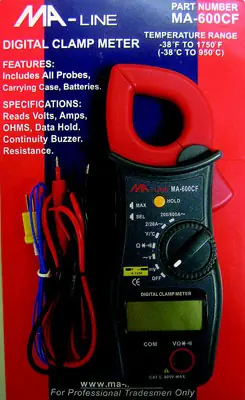 MA-Line MA-600CFA Economy Auto-Ranging Clamp-On Meter