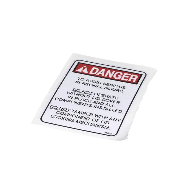 Henny Penny 35822 LABEL-LID-DANGER POWER (3.85 inches by 2.95 inches) REPLACEMENT MPN