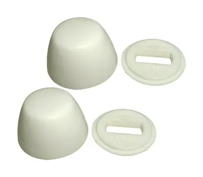 Braxton Harris Company Inc TBCR Round White Toilet Bolt Cap with Washer