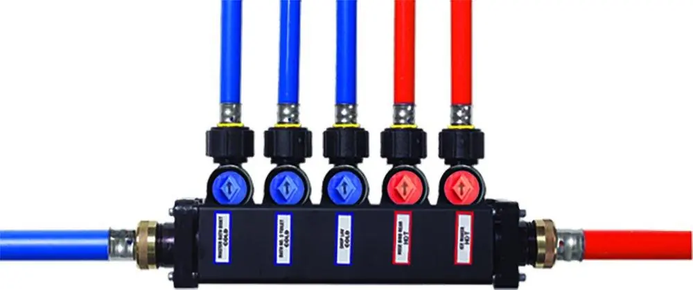 Viega 49453 PureFlow 160 psi Polyphenylsulfone PEX Press 1/2 in. Valve Manifold