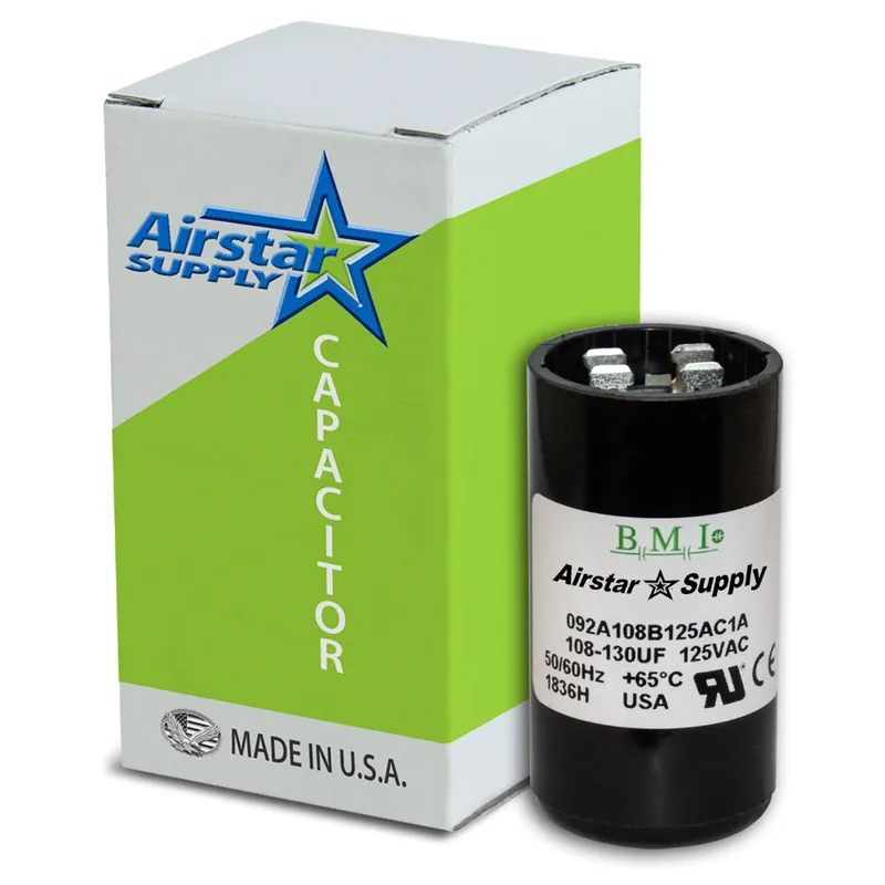 Precision Electric Motor Sales 092A108B125AC1A 108-130 MFD x 125 Start Capacitor