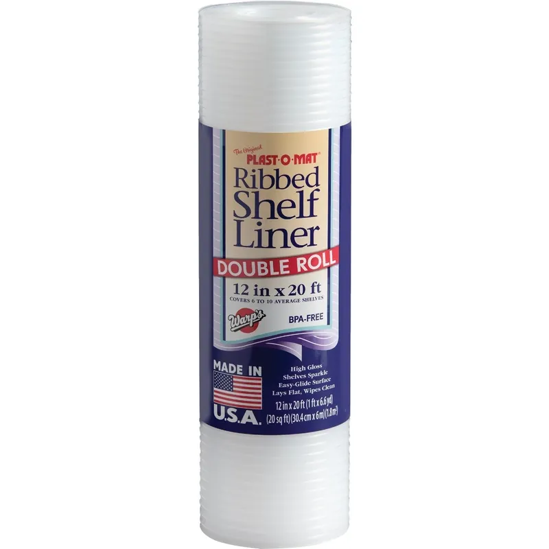Warp's PM120C Plast-O-Mat Non-Adhesive Shelf Liner 12 In. x 20 Ft.