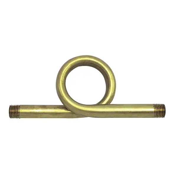 Straight Brass Pigtail – 180 Deg