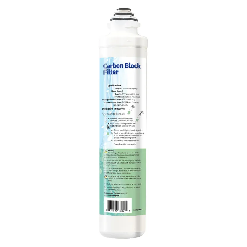 WATERGROUP 41407002 Aqua Flo Quick Change Carbon Block Filter
