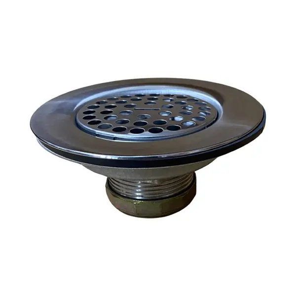 4 1/2'' Chrome Plated Flat Stainless Steel Sink Strainer