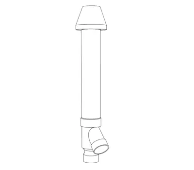 IPEX 397106 3 x 32 in. PVC Concentric Vent Kit for Fuel Gas Venting Systems