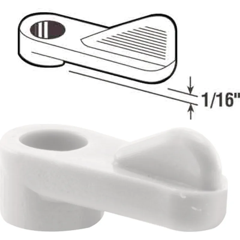 Prime-Line PL7909 1/16 In. White Swivel Plastic Screen Clips with Screws Pack