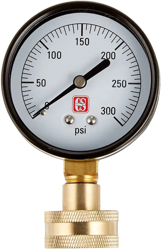 EZ-FLO 45169 Water Pressure Test Gauge Brass