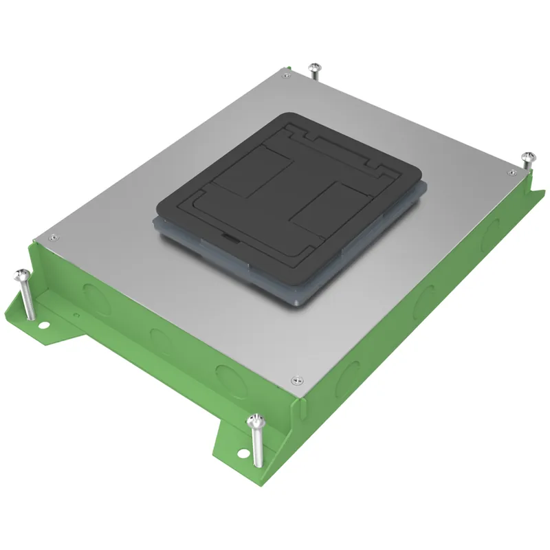 Wiremold RFBA4R25OG Resource RFBA Series Shallow On Grade Floor Box 4 Gang