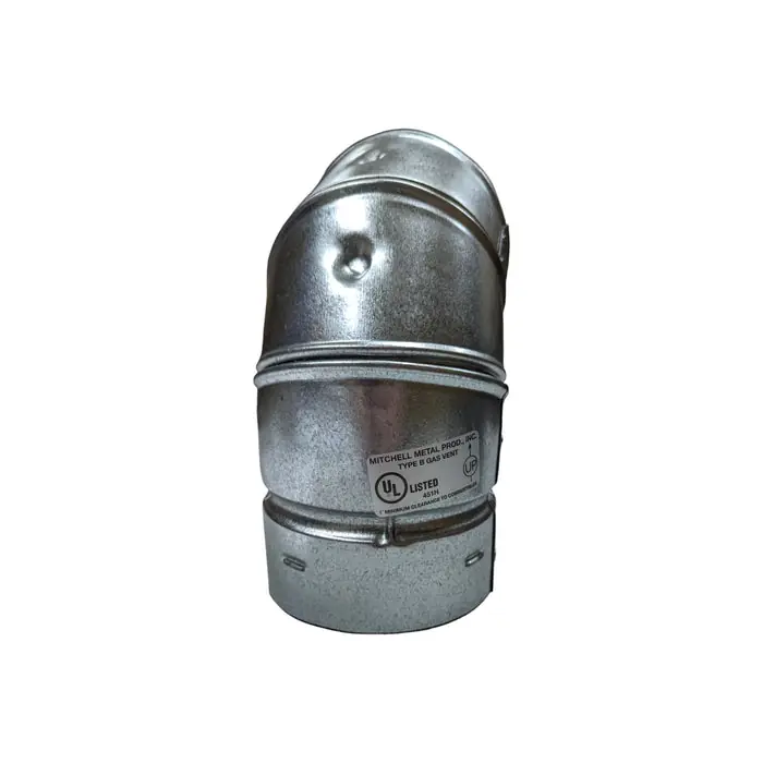 Mitchell Metal Products 451H-4 90 Degree Double Wall Type B Gas Vent 4
