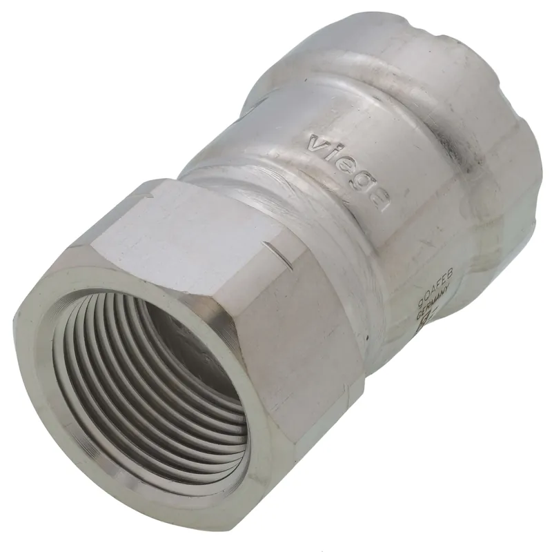 Viega 95270 MegaPress Adapter 1 in 304 Stainless Steel Female Adapter