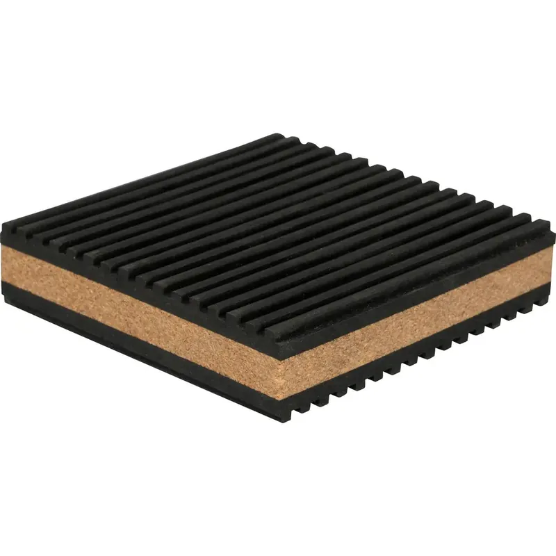 DiversiTech MP4C Rubber/Cork Anti-Vibration Pad, 4 x 4 x 7/8