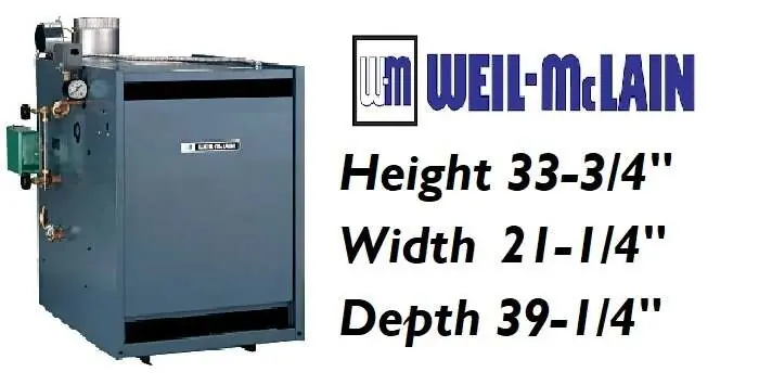 Weil-McLain 119404330 Natural Gas Fired Cast Iron Packaged Steam Boiler 82.9% AFUE 125K BTU