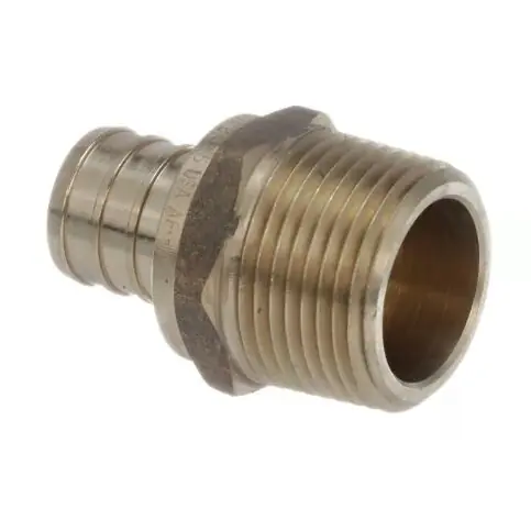 Viega V5011ZL 46324 1/2X3/4 PEX CRIMPXMPT PUREFLOW BRASS ADAPTER LEAD FREE