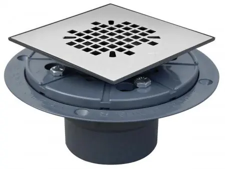 SIOUX CHIEF 821-270PQ DRAIN SHWR PAN PVC SSQ STRN SNAP PR