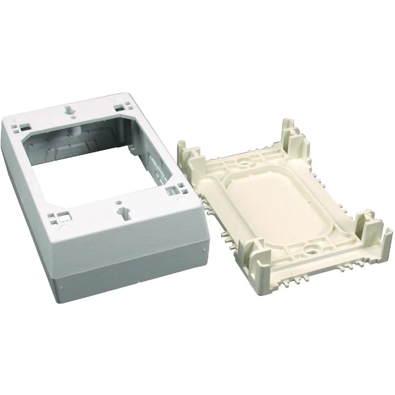 Wiremold NMW3 CordMate White Plastic 1-3/8 In. Outlet Box