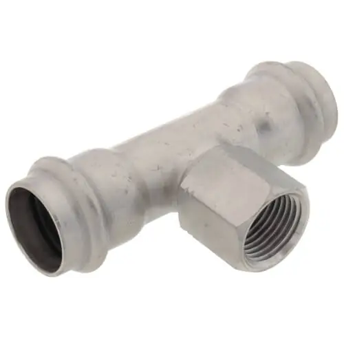 Viega 80930 2 x 2 x 3/4 ProPress 316 Stainless Steel Reducing Tee (P x P x FPT)
