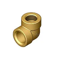 WESTERN ENTERPRISES WHF-4-19 Female Pipe Elbow 3/4 Inch Reference A Size 1.053 to 1.057 Inch Reference B Size